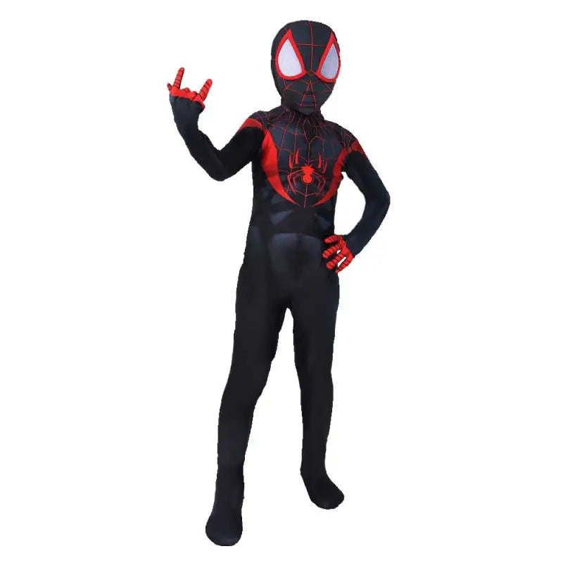 Tcosplay Kids Black Spiderman Cosplay Costume